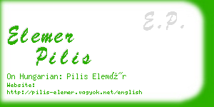 elemer pilis business card